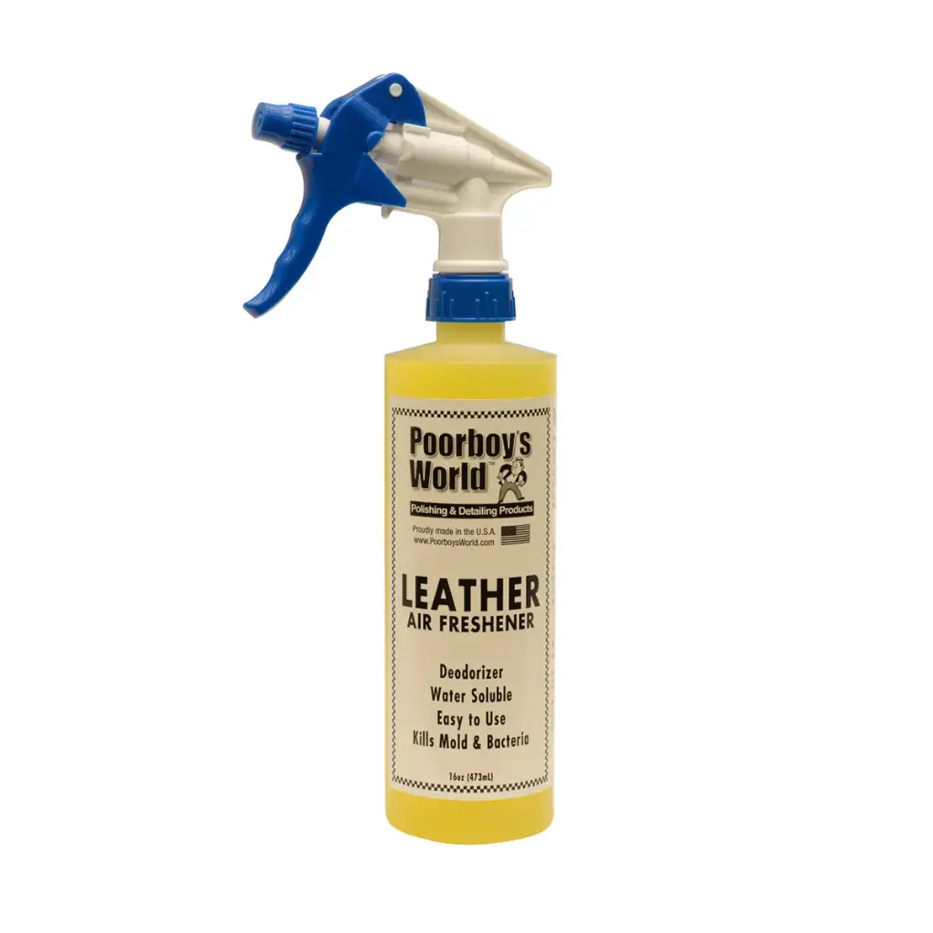 Poorboy's World Air Freshener Leather - 16oz 473ml - WITH SPRAYER