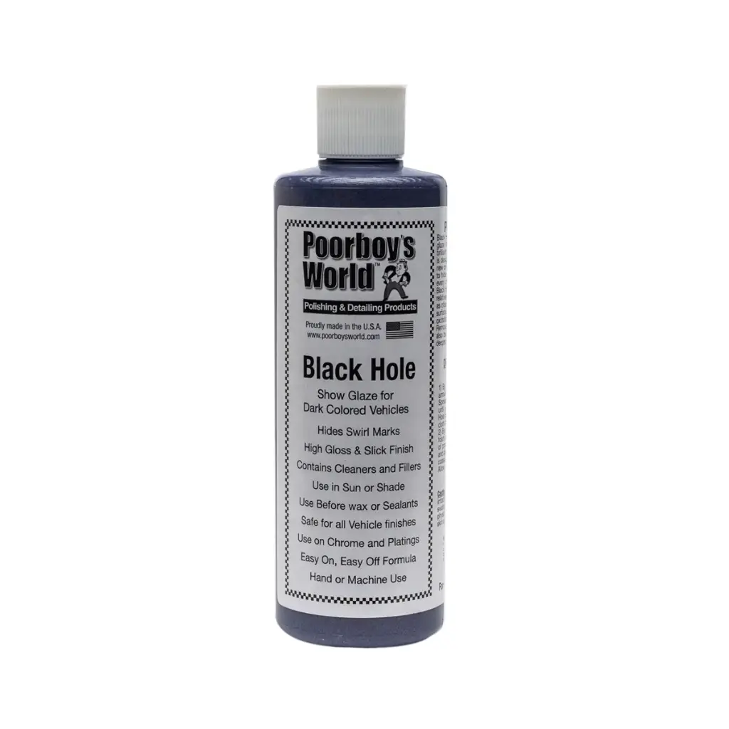 Poorboy's World Black Hole - Show Glaze for Dark Cars 16oz 473ml