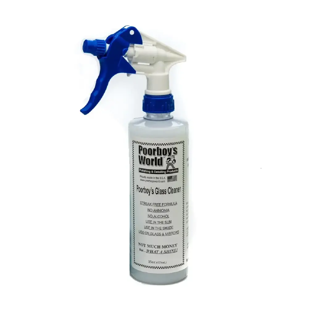Poorboy's World Glass and Windscreen Cleaner 16oz 473ml - WITH SPRAYER