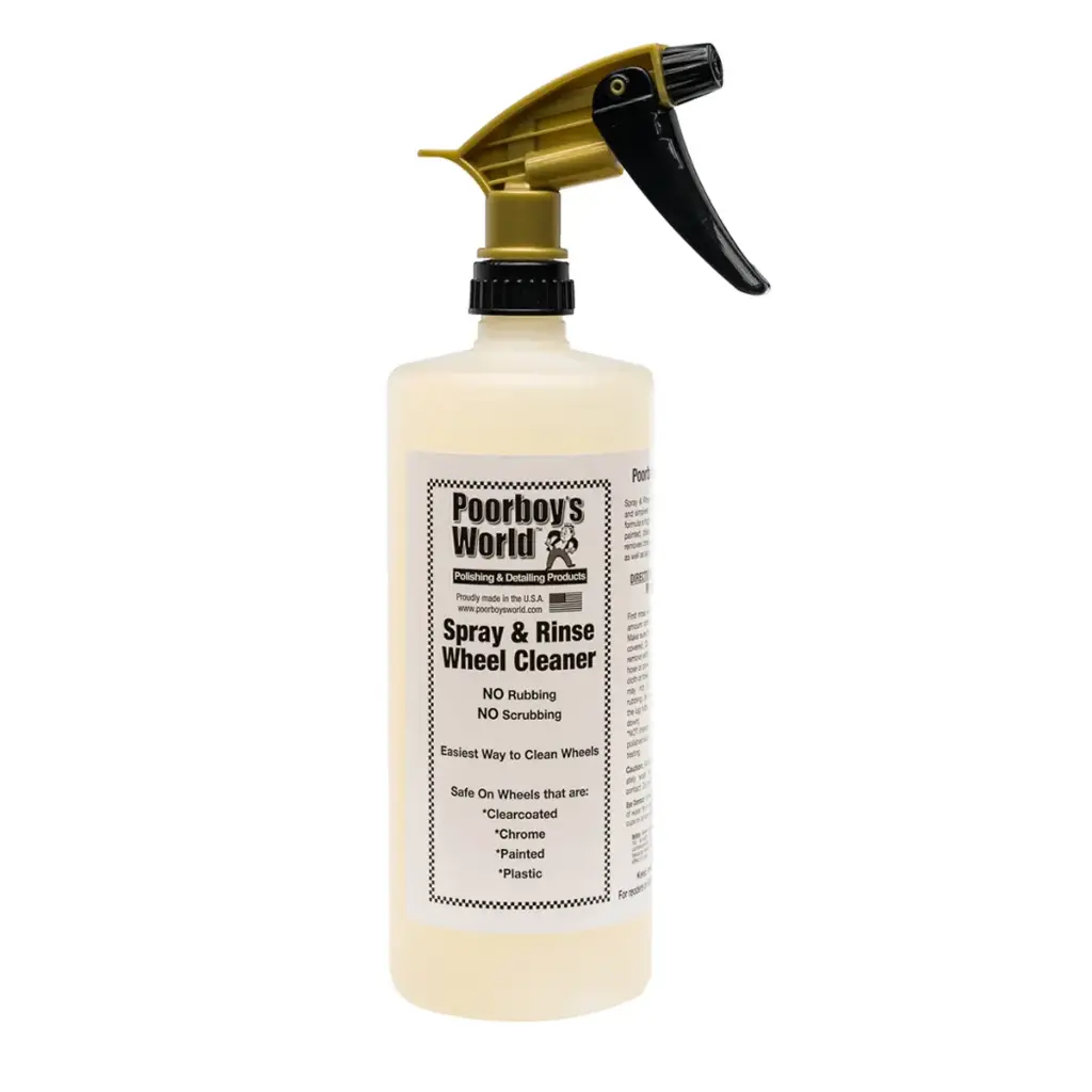 Poorboy's World Spray and Rinse Wheel Cleaner 32oz 946ml - WITH GOLD SPRAYER