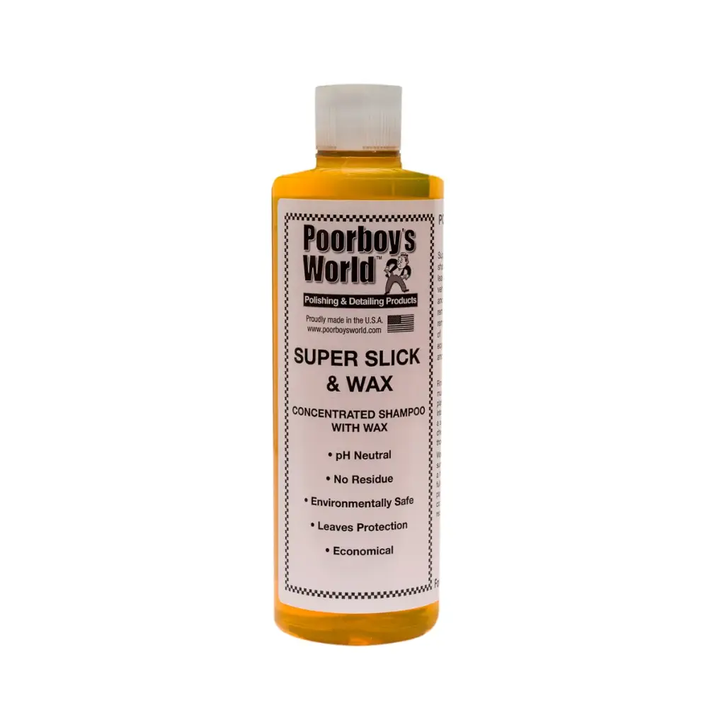 Poorboy's World Super Slick & Wax - Car Shampoo 16oz 473ml