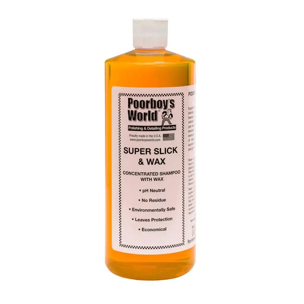 Poorboy's World Super Slick & Wax - Car Shampoo 32oz 946ml