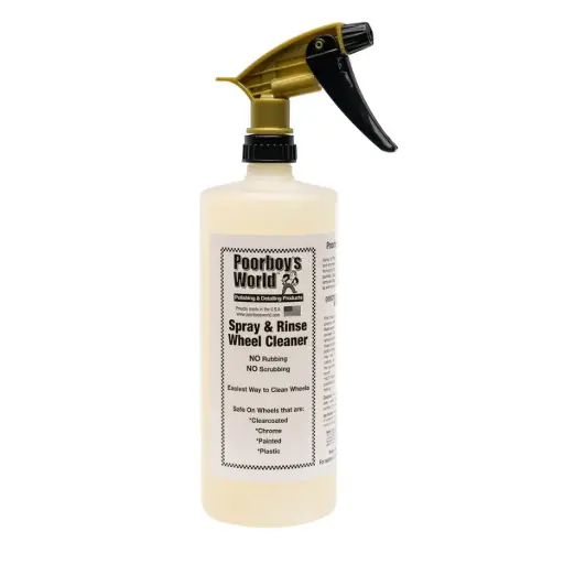 [PB-SPR32] Poorboy's World Spray and Rinse Wheel Cleaner 32oz 946ml - WITH GOLD SPRAYER